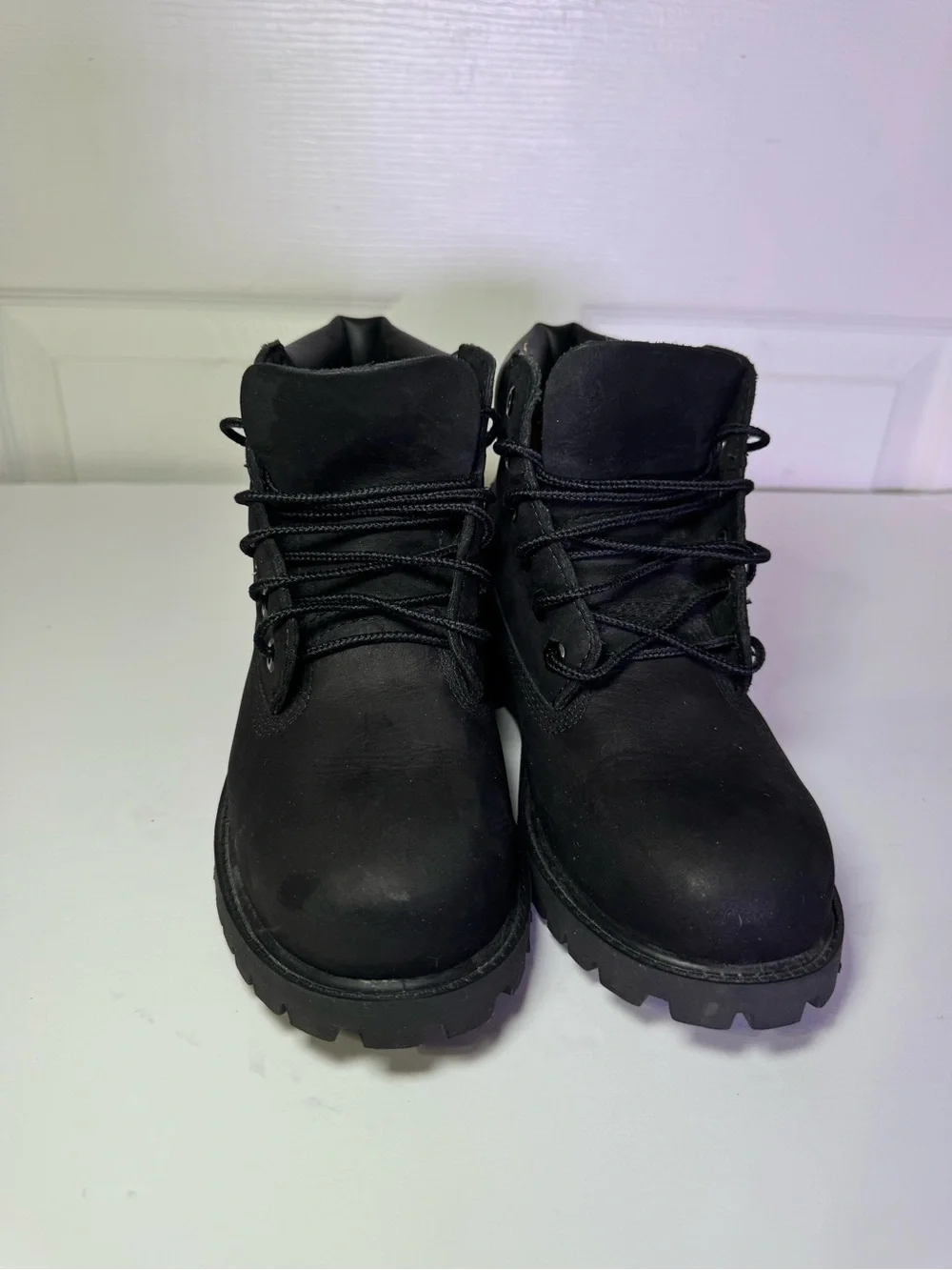 Black Timberland Premium 6” Waterproof Boots - Youth Size 2